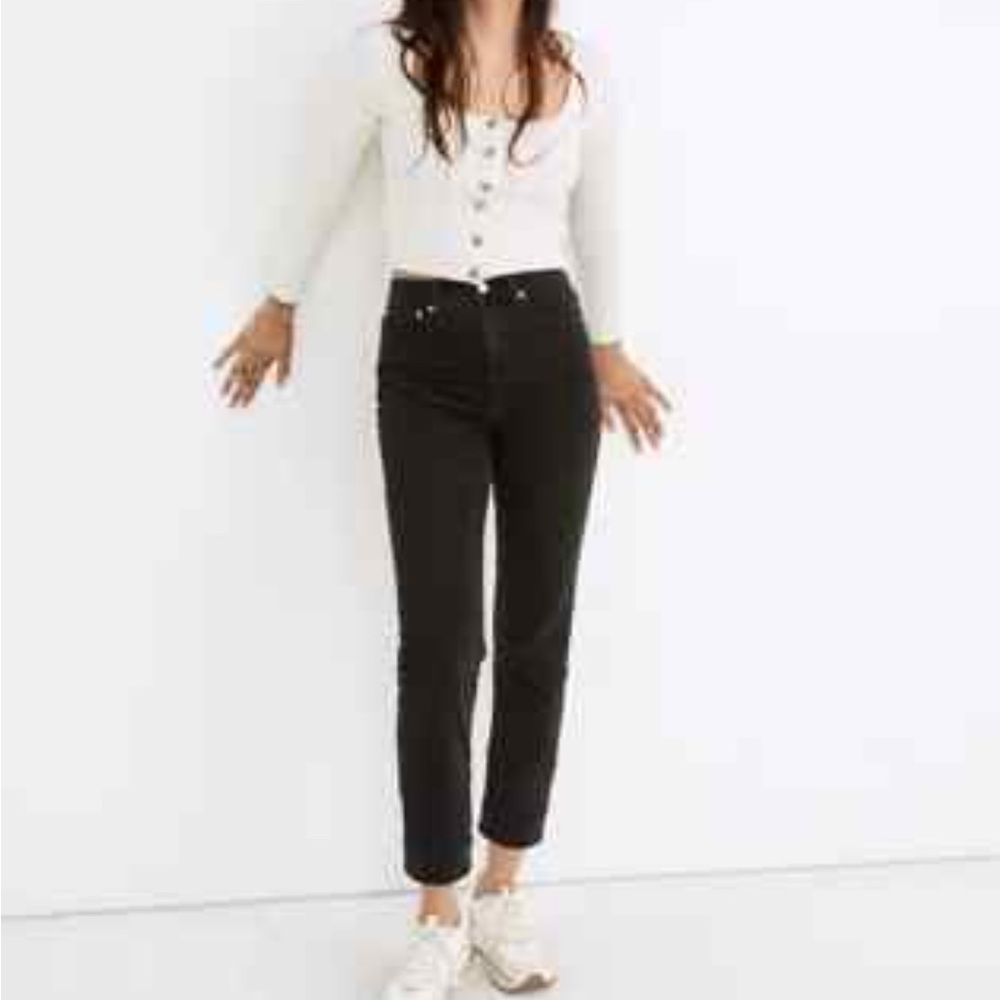 Madewell Women's Black Straight Leg Jeans 26 - Picture 2 of 10
